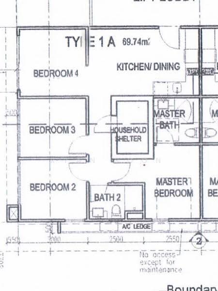 Floor plan, Beng Wan Road apartment